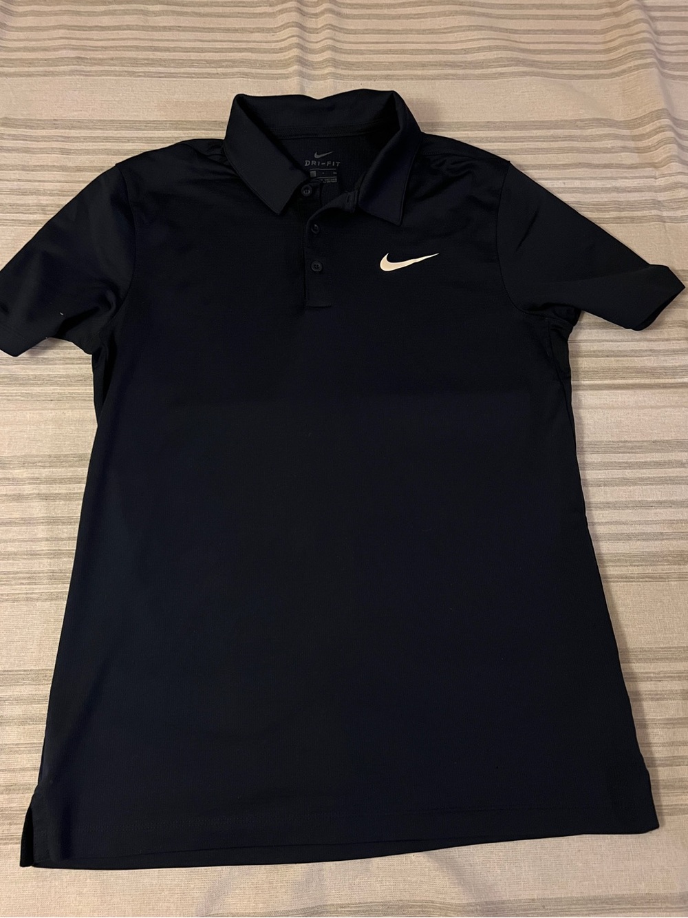 Nike Men's Dri-FIT Navy Polo Shirt small